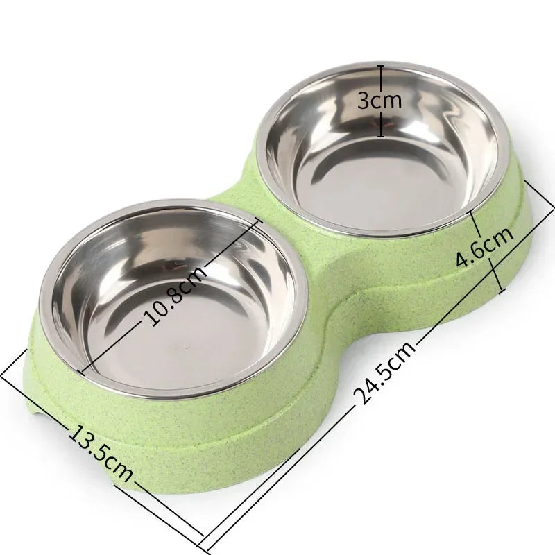 2-in-1 Futternapf für Haustiere – Edelstahl Futter- und Wassernapf für Hunde & Katzen