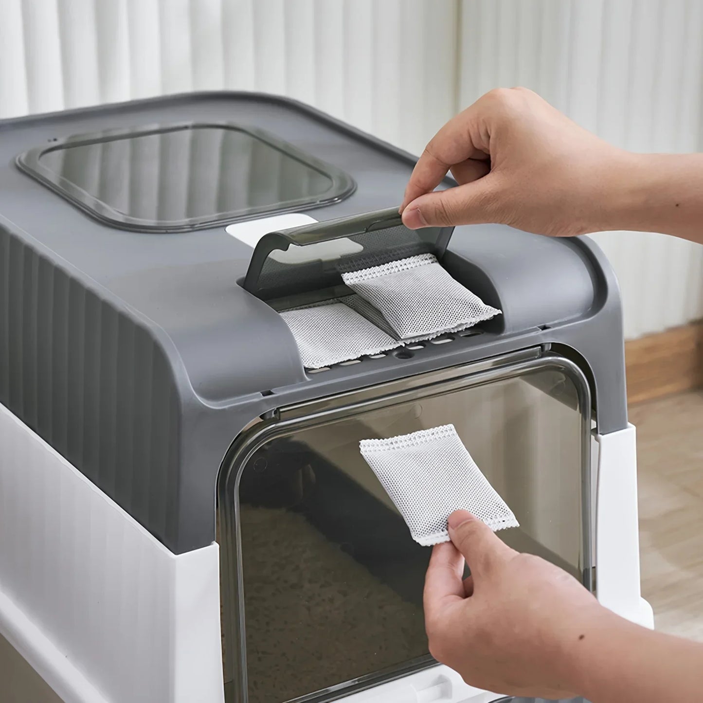 Fully Enclosed Cat Litter Box with Drawer – Easy to Clean & Splash-Proof