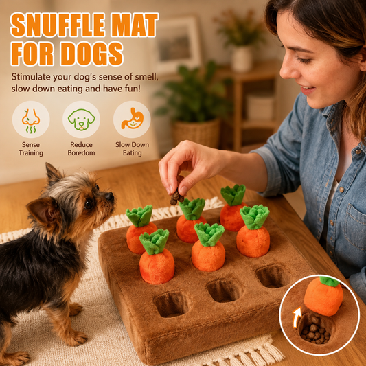 Dog Sniffing Mat with Carrot Play – Engagement & Intelligence Training
