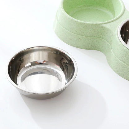 2-in-1 Futternapf für Haustiere – Edelstahl Futter- und Wassernapf für Hunde & Katzen