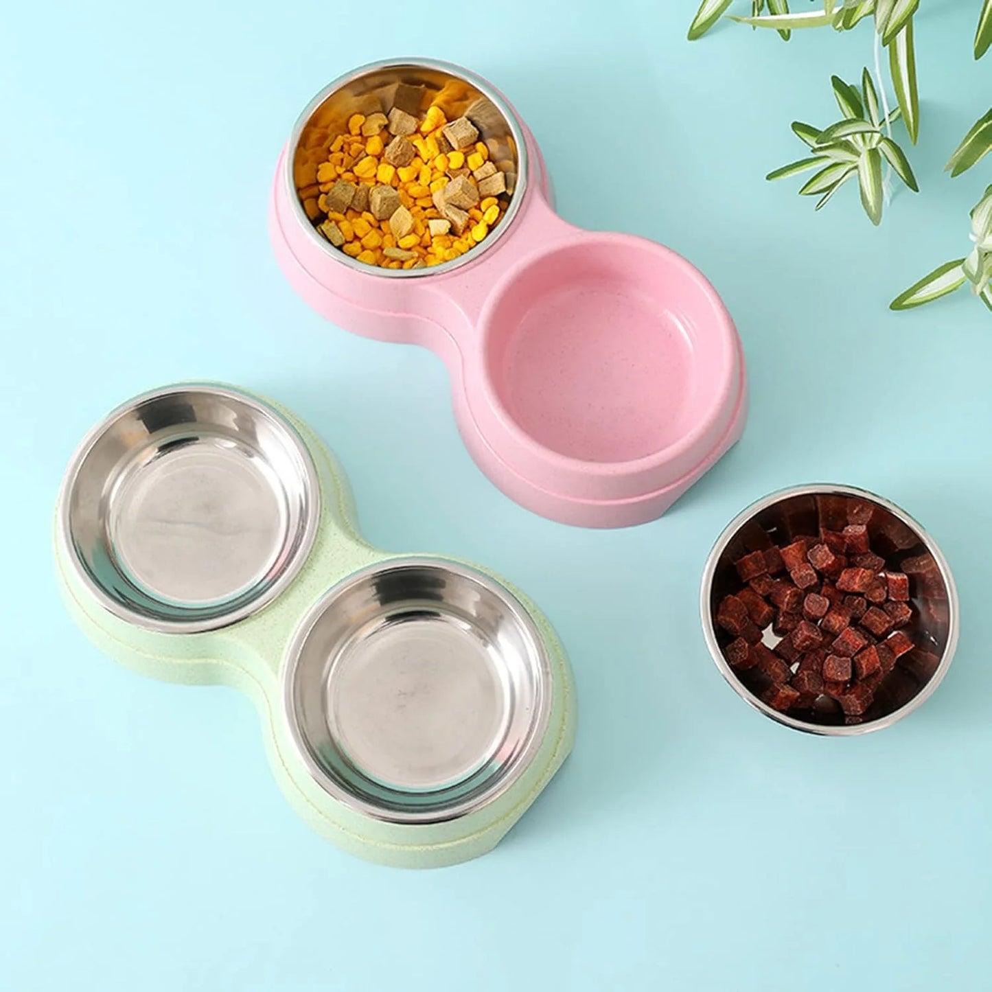 2-in-1 Futternapf für Haustiere – Edelstahl Futter- und Wassernapf für Hunde & Katzen