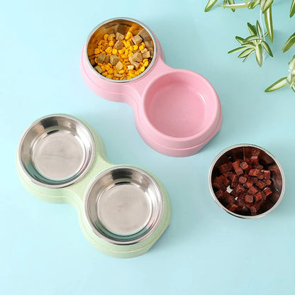 2-in-1 Futternapf für Haustiere – Edelstahl Futter- und Wassernapf für Hunde & Katzen