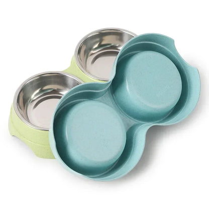2-in-1 Futternapf für Haustiere – Edelstahl Futter- und Wassernapf für Hunde & Katzen