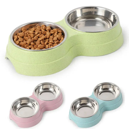 2-in-1 Futternapf für Haustiere – Edelstahl Futter- und Wassernapf für Hunde & Katzen