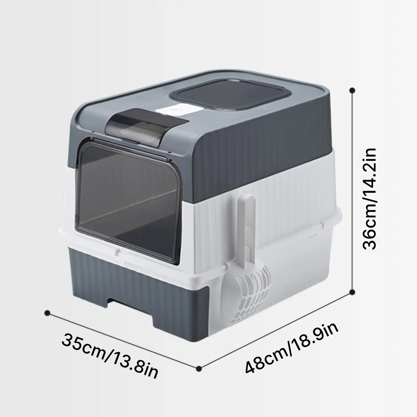 Fully Enclosed Cat Litter Box with Drawer – Easy to Clean & Splash-Proof