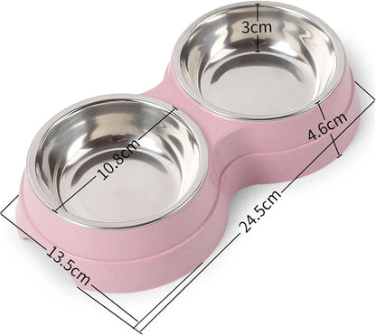 2-in-1 Futternapf für Haustiere – Edelstahl Futter- und Wassernapf für Hunde & Katzen