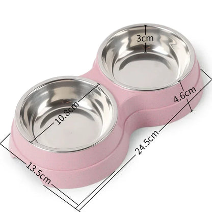 2-in-1 Futternapf für Haustiere – Edelstahl Futter- und Wassernapf für Hunde & Katzen