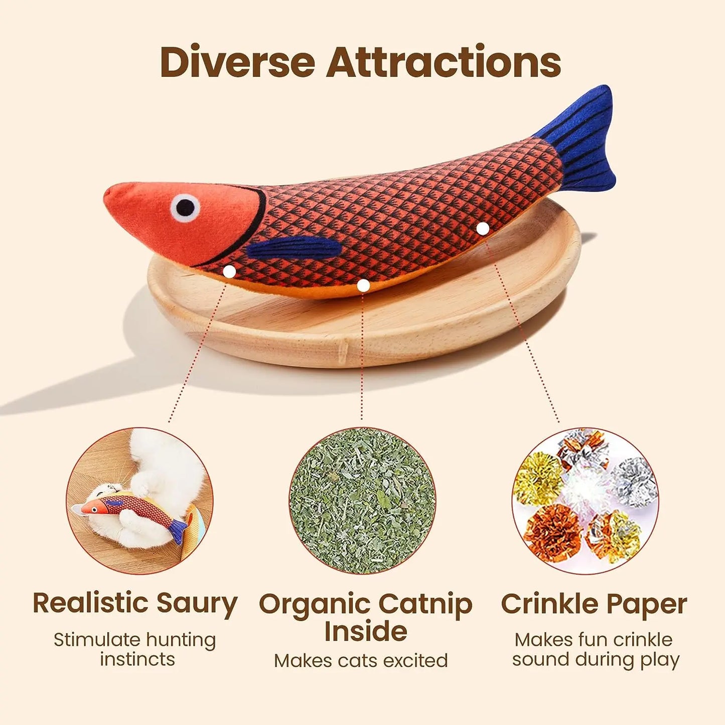 Plush Fish for Cats