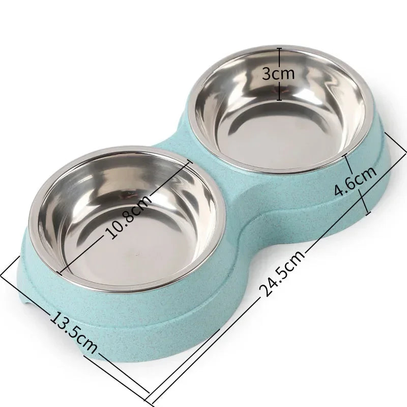 2-in-1 Futternapf für Haustiere – Edelstahl Futter- und Wassernapf für Hunde & Katzen