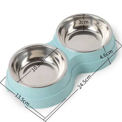 2-in-1 Futternapf für Haustiere – Edelstahl Futter- und Wassernapf für Hunde & Katzen